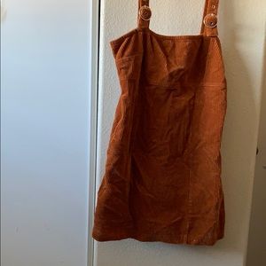 Corduroy overall dress